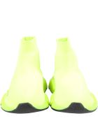 Balenciaga Neon Yellow Sneakers For Kids With Logo Balenciaga Neon Yellow Sneakers For Kids With Logo - Yellow