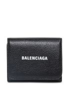Balenciaga Black Hammered Leather Wallet With Logo Balenciaga Black Hammered Leather Wallet With Logo - Black