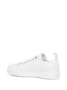 Dolce & Gabbana Portofino White Leather Sneakers With Golden Logo Print Dolce & Gabbana Portofino White Leather Sneakers With Golden Logo Print - White