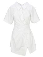 T By Alexander Wang Gathered Button Down Dress T by Alexander Wang Gathered Button Down Dress - BRIGHT WHITE