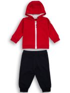 Moncler Coordinated Red And Blue Cotton Suit Moncler Coordinated Red And Blue Cotton Suit - Multicolor