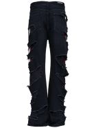 Balenciaga Slashed Loose Organic Denim Trousers Balenciaga Slashed Loose Organic Denim Trousers - Black