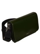 Furla Chain Detail Flap Logo Shoulder Bag Furla Chain Detail Flap Logo Shoulder Bag - Green