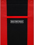Balenciaga Leather And Canvas Tote Handbag With Logo Balenciaga Leather And Canvas Tote Handbag With Logo - Black
