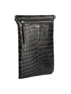 Black Messenger Bag In Crocodile Printed Leather Saint Laurent Black Messenger Bag In Crocodile Printed Leather - Nero