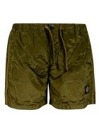 Stone Island Logo Patch Boxer Shorts Stone Island Logo Patch Boxer Shorts - Khaki