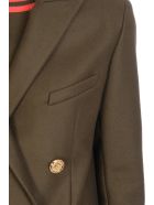 Balmain Outerwear In Green Wool Balmain Outerwear In Green Wool - green