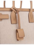 Baby Sac De Jour Bag In Canvas And Camel Leather Saint Laurent Baby Sac De Jour Bag In Canvas And Camel Leather - Nat.beige/vint.bro.gold