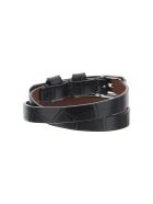 Alexander McQueen Pionier Double Wrap Leather Bracelet Alexander McQueen Pionier Double Wrap Leather Bracelet - Nero