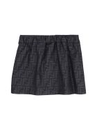 Fendi Buttoned Printed Skirt Fendi Buttoned Printed Skirt - black
