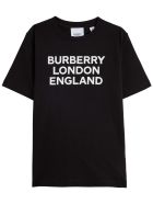 Burberry Black Jersey Tee With Logo Burberry Black Jersey Tee With Logo - Black
