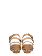 Christian Louboutin Pyraclou 60 Wedges In Beige Leather Christian Louboutin Pyraclou 60 Wedges In Beige Leather - beige