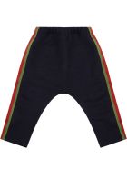 Gucci Blue Trousers For Baby Boy With Logo Gucci Blue Trousers For Baby Boy With Logo - Blue