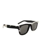 Classic Sl 51 Sunglasses In Calf Hair Saint Laurent Classic Sl 51 Sunglasses In Calf Hair - Bianco/nero