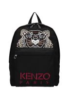 Kenzo Backpack In Black Polyester Kenzo Backpack In Black Polyester - black