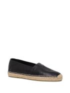 Saint Laurent Espadrilles In Black Leather With Logo Saint Laurent Espadrilles In Black Leather With Logo - Black