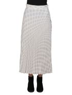 White And Navy Viscose Skirt MM6 Maison Margiela White And Navy Viscose Skirt - Bianco