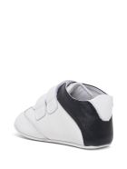 Emporio Armani Cradle Sneakers In White And Blue Leather Emporio Armani Cradle Sneakers In White And Blue Leather - White