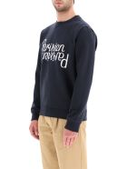 Maison Kitsuné Mirror Logo Crewneck Sweatshirt Maison Kitsuné Mirror Logo Crewneck Sweatshirt - DARK NAVY (Blue)