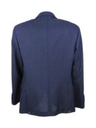 Brunello Cucinelli 3-button Unlined Jacket In Cool Wool Canvas.the Buttons Are In Brown Horn Brunello Cucinelli 3-button Unlined Jacket In Cool Wool Canvas.the Buttons Are In Brown Horn - Blu