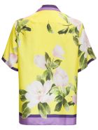 Valentino Bowling Shirt With Floral Print Valentino Bowling Shirt With Floral Print - Yellow