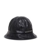 Marine Serre Moon Bucket Hat In Black Leather Marine Serre Moon Bucket Hat In Black Leather - Black