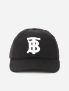 Burberry Baseball Cap With Monogram Burberry Baseball Cap With Monogram - Black