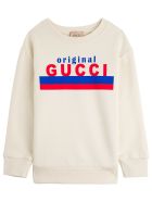Gucci Jersey Sweatshirt With "original" Print Gucci Jersey Sweatshirt With "original" Print - White Multicolor