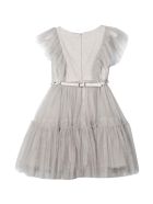 Monnalisa Gray Dress Monnalisa Gray Dress - Grigio