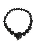 Alexander McQueen Black Resin Skull Bracelet Alexander McQueen Black Resin Skull Bracelet - Black