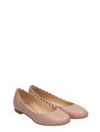 Chloé Lauren Ballet Plain Leather Ballet Chloé Lauren Ballet Plain Leather Ballet - C Pink Tea