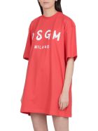 MSGM Logo Midi Dress MSGM Logo Midi Dress - STRAWBERRY RED