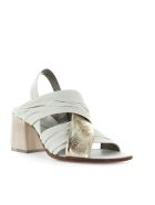 Ixos White Gold Heeled Sandal IXOS White Gold Heeled Sandal - Gesso / Oro