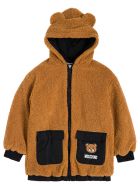 Moschino Brown Teddy Hoodie With Logo Moschino Brown Teddy Hoodie With Logo - Brown