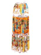 Alessandro Enriquez 'vegan Love' Viscose Skirt Alessandro Enriquez 'vegan Love' Viscose Skirt - Multicolor