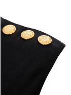 Balmain Cotton Tank Top With Gold Colored Logo Print Balmain Cotton Tank Top With Gold Colored Logo Print - Black