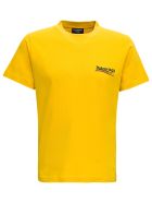 Balenciaga Organic Cotton Slim-fit Yellow T-shirt With Logo Balenciaga Organic Cotton Slim-fit Yellow T-shirt With Logo - Yellow