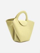 Bottega Veneta Large Doll Tote Bag In Crocodile Print Leather Bottega Veneta Large Doll Tote Bag In Crocodile Print Leather - Vanilla
