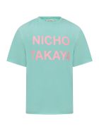 Natasha Zinko Aqua T-shirt For Girl With Pink Print Natasha Zinko Aqua T-shirt For Girl With Pink Print - Green