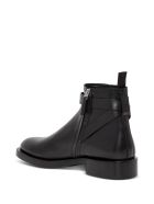 Givenchy Black Leather Boots With Lock Detail Givenchy Black Leather Boots With Lock Detail - Black