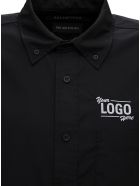 Balenciaga Black Your Logo Here Short Sleeve Poplin Shirt Balenciaga Black Your Logo Here Short Sleeve Poplin Shirt - Black