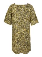 Short Dress With Print And Square Neckline Givenchy Short Dress With Print And Square Neckline - Black/yellow