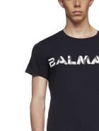 Balmain T-Shirt Balmain T-Shirt - MarinE fonce blanc