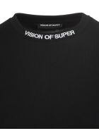 Black "double Flames" Man T-shirt Vision of Super Black "double Flames" Man T-shirt - Black