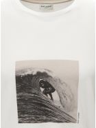 Saint Laurent Surfer Print Cotton T-shirt Saint Laurent Surfer Print Cotton T-shirt - Ecru