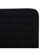 Balmain Black Towel For Babykids With Black Logo Balmain Black Towel For Babykids With Black Logo - Black