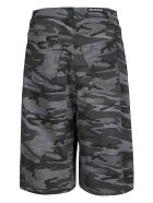Camouflage Denim Bermuda Shorts Balenciaga Camouflage Denim Bermuda Shorts - Nero