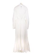 Woman White Long Dress In Twill Jil Sander Woman White Long Dress In Twill - Blanc