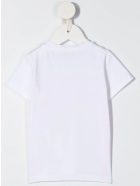 White Newborn T-shirt With Pink Logos Moncler White Newborn T-shirt With Pink Logos