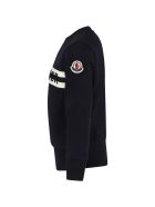 Moncler Blue Sweatshirt For Kids With Logo Moncler Blue Sweatshirt For Kids With Logo - Blue